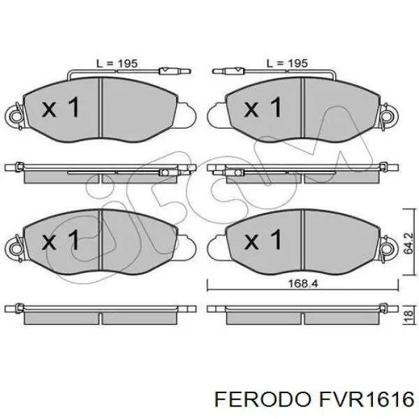 FVR1616 Ferodo pastillas de freno delanteras