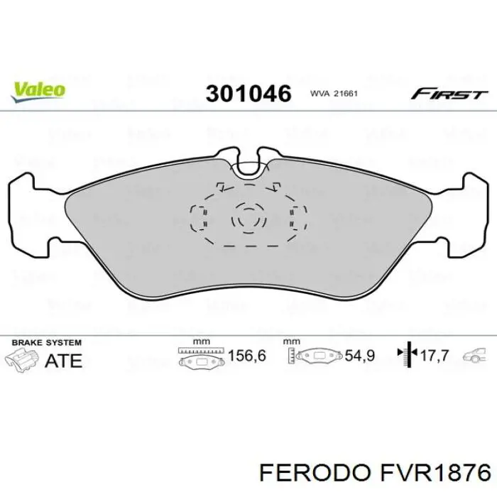 Pastillas de freno traseras Ferodo FVR1876