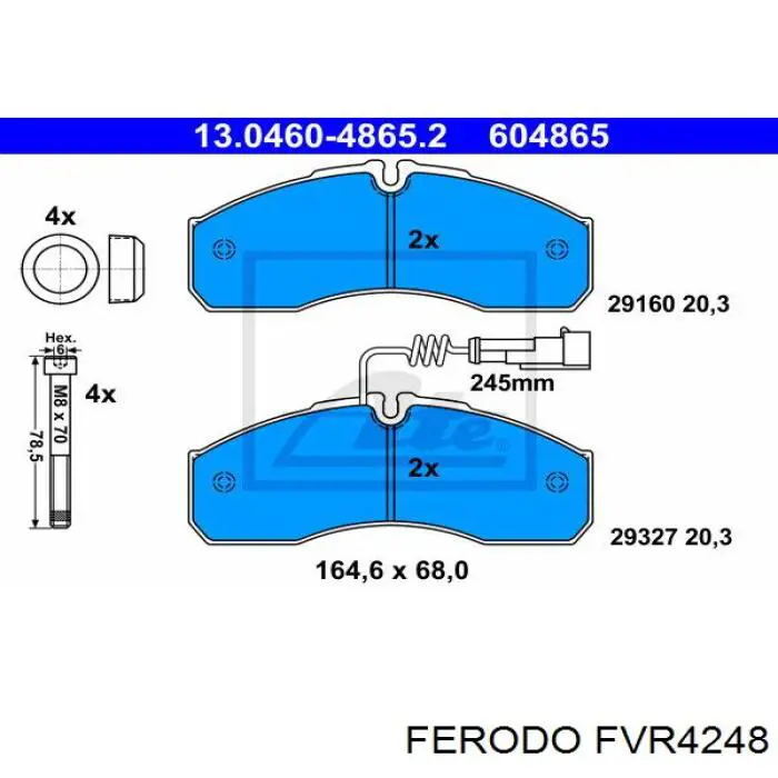 FVR4248 Ferodo pastillas de freno delanteras