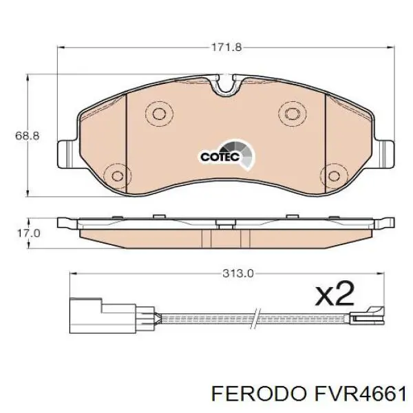 FVR4661 Ferodo pastillas de freno delanteras