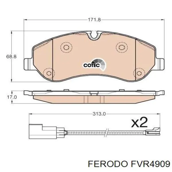 Comprar FVR4909 Ferodo Pastillas delanteras de freno