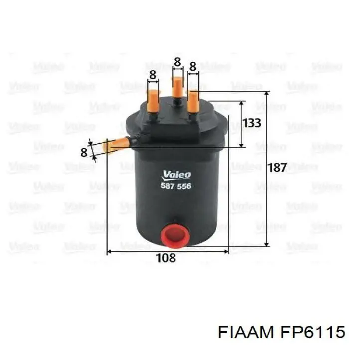 FP6115 Coopers FIAAM filtro combustible