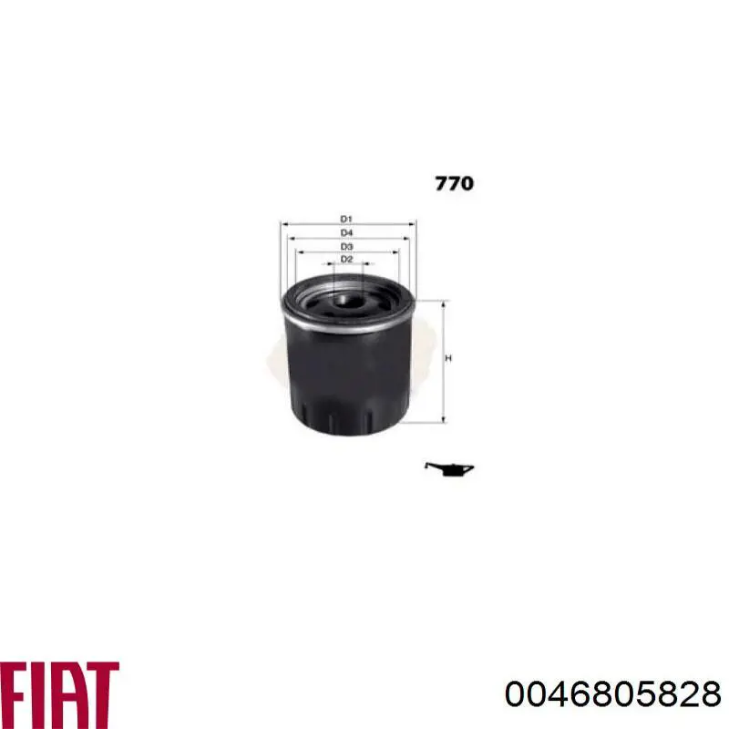 0046805828 Fiat/Alfa/Lancia filtro de aceite