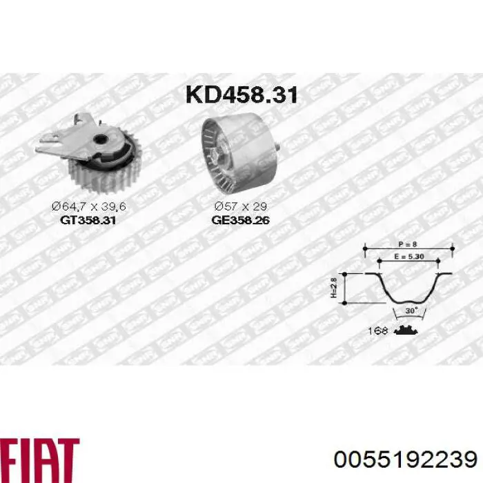 0055192239 Fiat/Alfa/Lancia rodillo, cadena de distribución