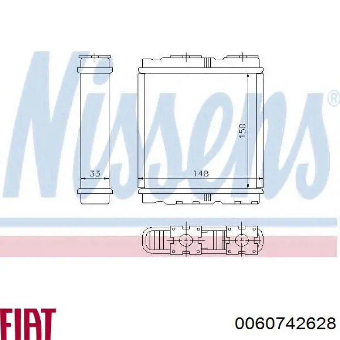 0060742628 Fiat/Alfa/Lancia radiador de calefacción