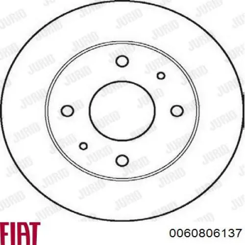 0060806137 Fiat/Alfa/Lancia freno de disco delantero