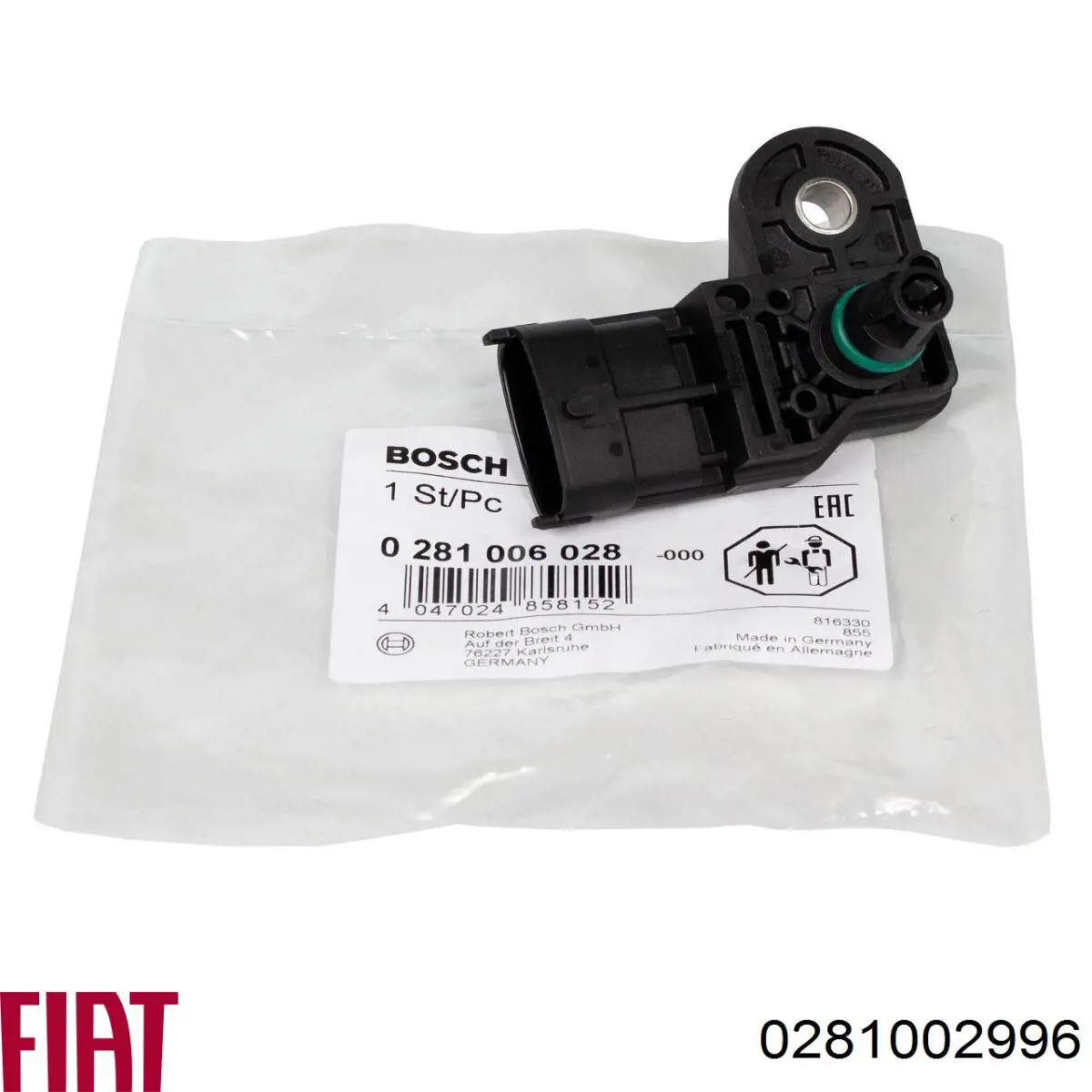 Comprar 0281002996 Fiat/Alfa/Lancia Sensor de presión de sobrealimentación