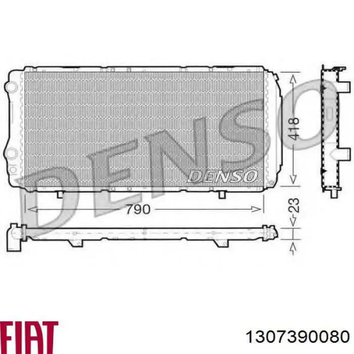 1307390080 Fiat/Alfa/Lancia radiador