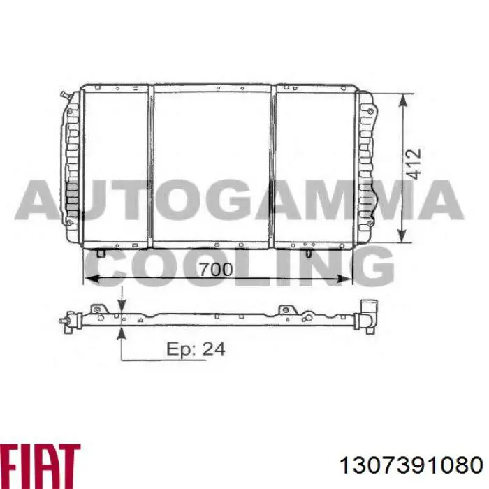 1307391080 Fiat/Alfa/Lancia radiador