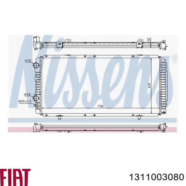 1311003080 Fiat/Alfa/Lancia radiador