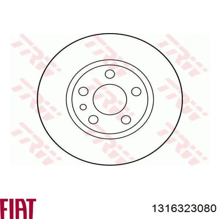 1316323080 Fiat/Alfa/Lancia freno de disco delantero