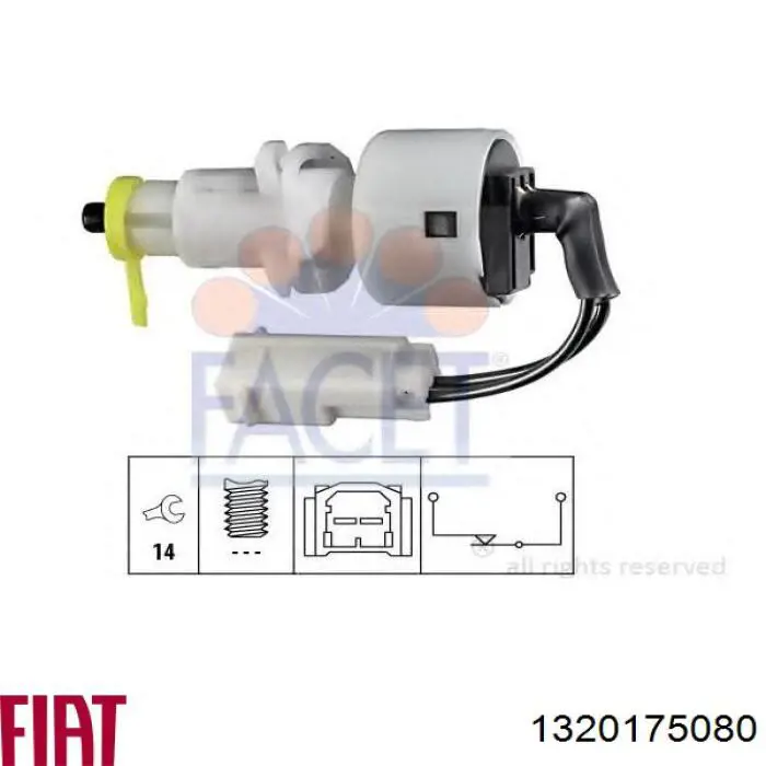 1320175080 Fiat/Alfa/Lancia interruptor luz de freno