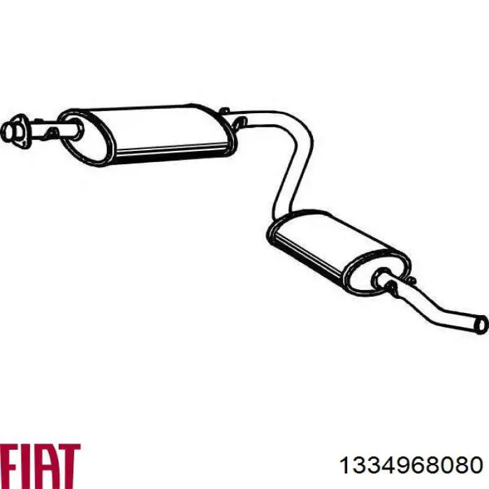 1334968080 Fiat/Alfa/Lancia silenciador central/posterior