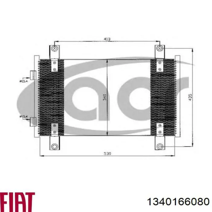 1340166080 Fiat/Alfa/Lancia condensador aire acondicionado