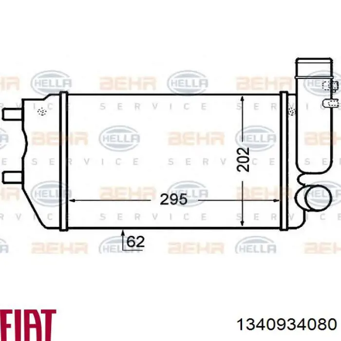 1340934080 Fiat/Alfa/Lancia Radiador de intercooler