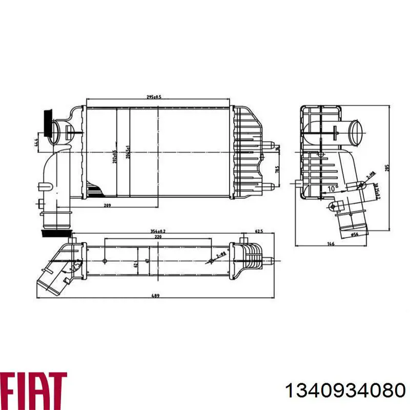 Comprar 1340934080 Fiat/Alfa/Lancia Turbo intercooler