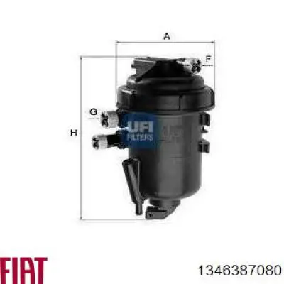 1346387080 Fiat/Alfa/Lancia Caja del filtro de combustible