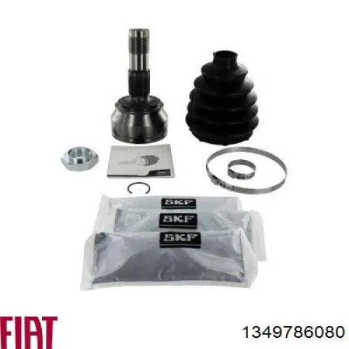 Semieje delantero derecho 1349786080 Fiat/Alfa/Lancia