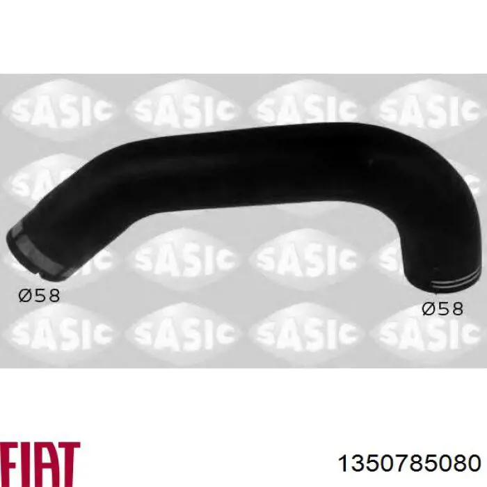 1350785080 Fiat/Alfa/Lancia tubo flexible de aire de sobrealimentación inferior izquierdo