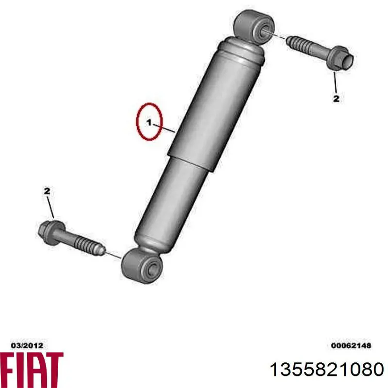 1355821080 Fiat/Alfa/Lancia Amortiguadores posteriores