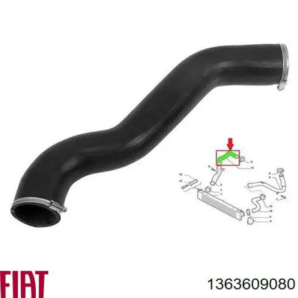 Comprar 1363609080 Fiat/Alfa/Lancia Tubo intercooler