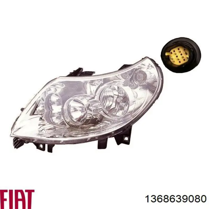 Faro derecho 1368639080 Fiat/Alfa/Lancia