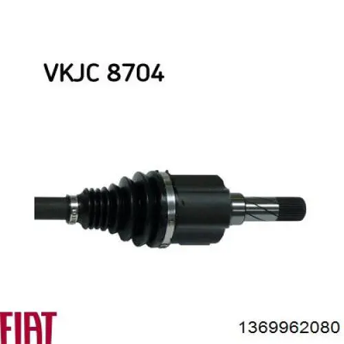 Semieje delantero izquierdo 1369962080 Fiat/Alfa/Lancia