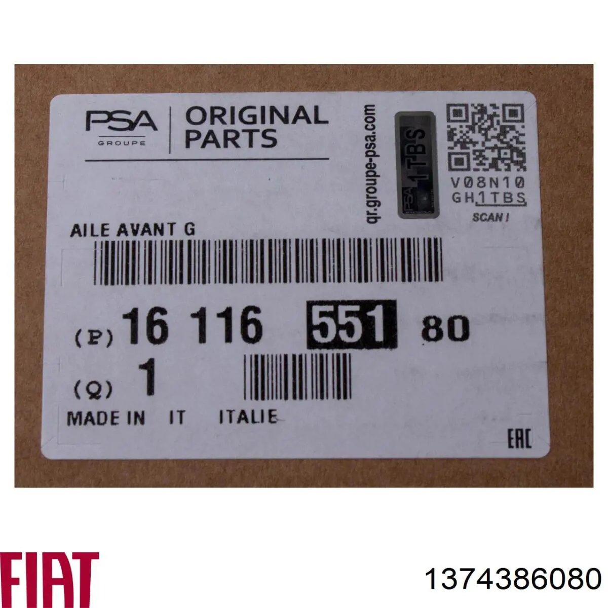 Aleta delantera izquierda Fiat/Alfa/Lancia 1374386080 precio, desde 123,77 EUR