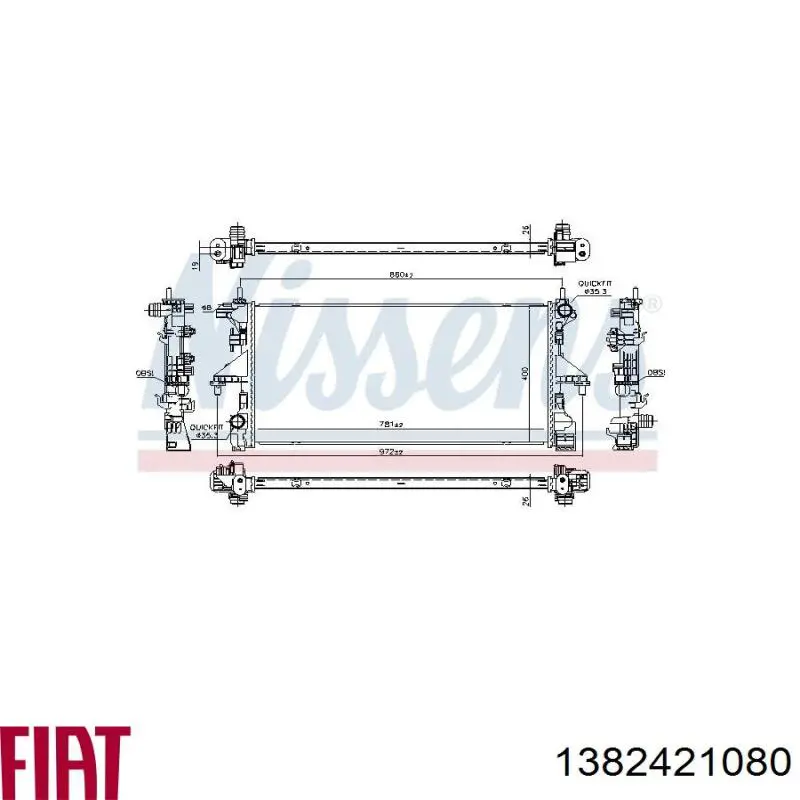 Água radiador Fiat/Alfa/Lancia 1382421080 precio, desde 122,40 EUR