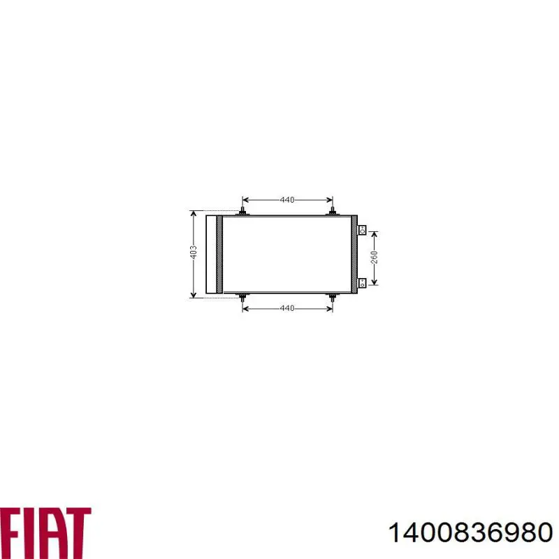 Aire acondicionado capacitor Fiat/Alfa/Lancia 1400836980 precio, desde 77,67 EUR