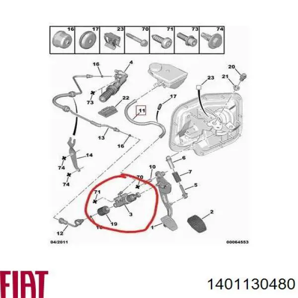 Bombin de embrague 218286 Peugeot/Citroen