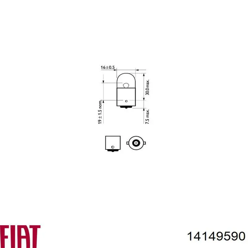 Bombilla de faro Fiat/Alfa/Lancia 14149590 precio, desde 0,65 EUR