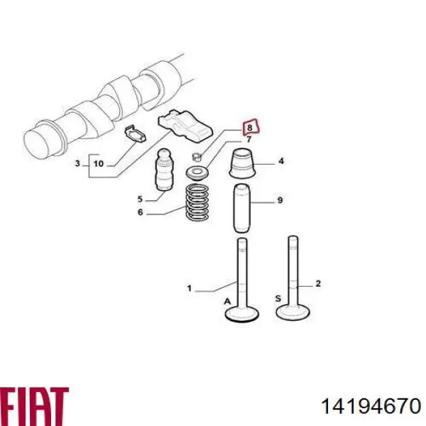 Comprar 14194670 Fiat/Alfa/Lancia Chaveta De Sujecion De Valvula