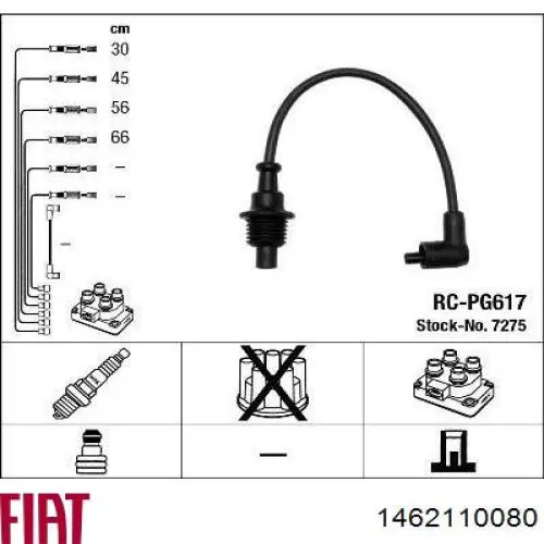 Juego de cables de bujias Fiat/Alfa/Lancia 1462110080 precio, desde 33,01 EUR