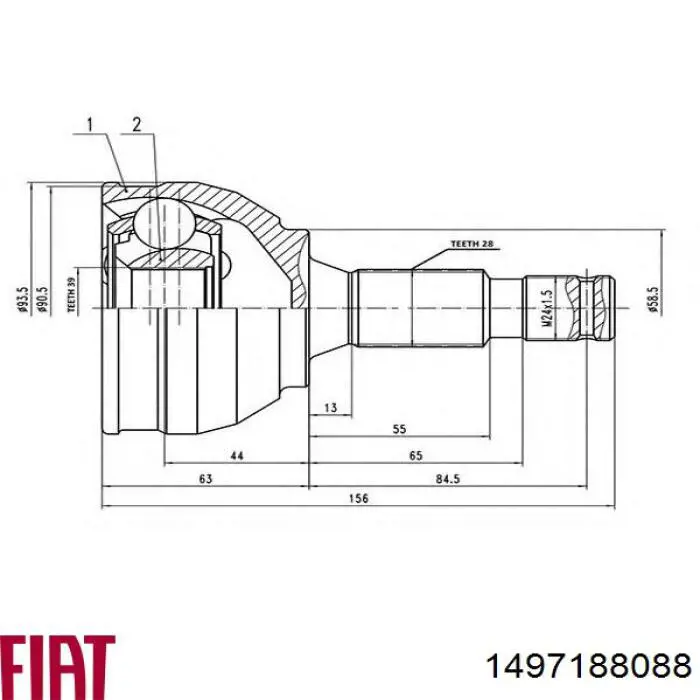  Fiat/Alfa/Lancia 1497188088 precio, desde 161,17 EUR