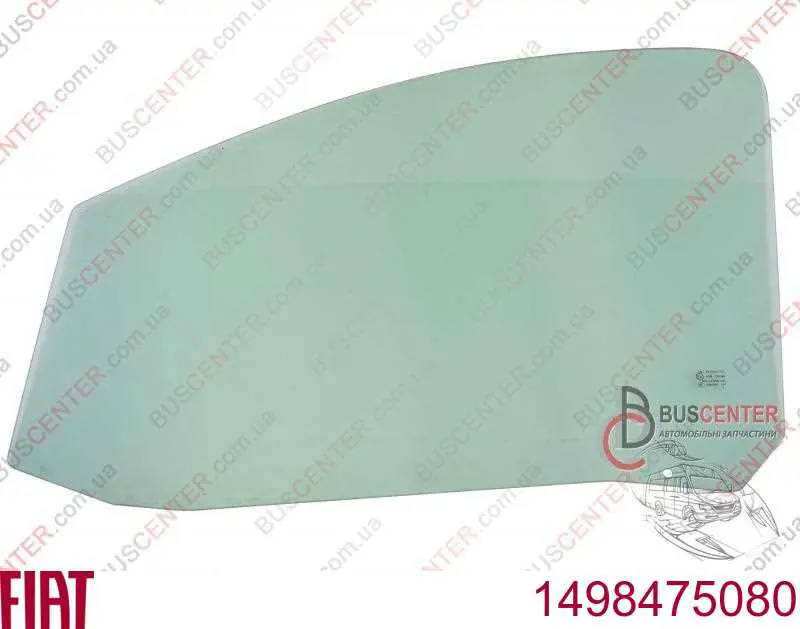 1498475080 Fiat/Alfa/Lancia Cristal de puerta delantera izquierda