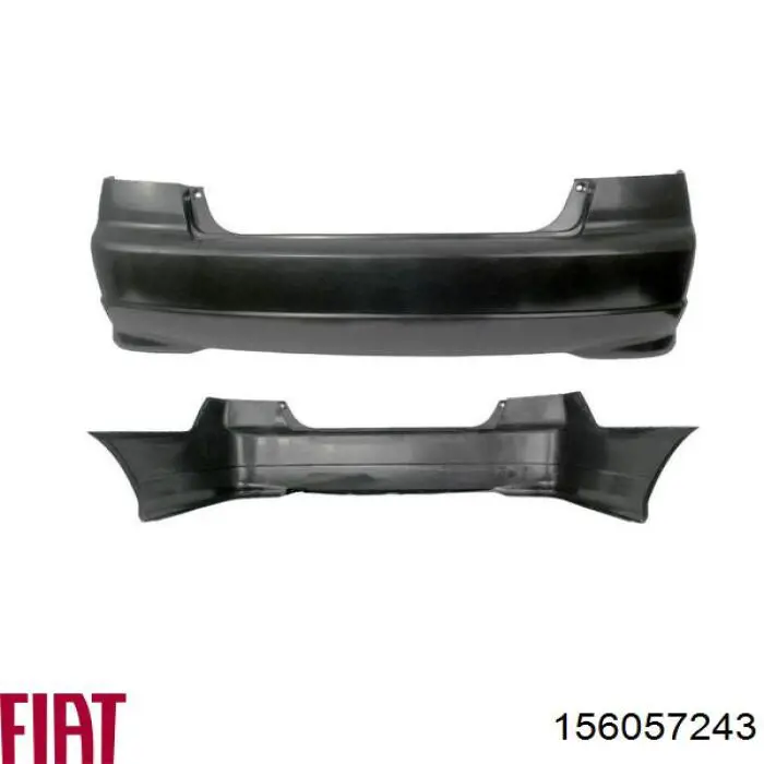 Parachoques trasero 156057243 Fiat/Alfa/Lancia