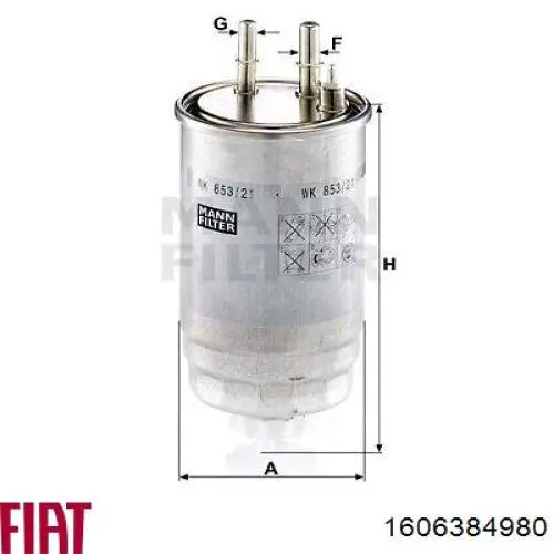 Filtro combustible Alfa Romeo Mito 955