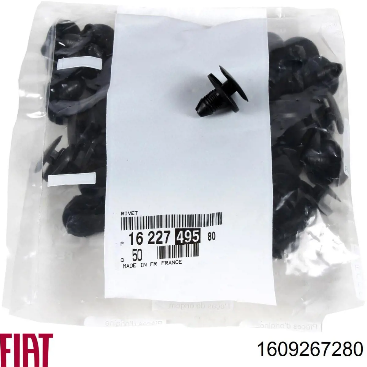 Comprar 1609267280 Fiat/Alfa/Lancia Clip de fijación del guardabarros delantero
