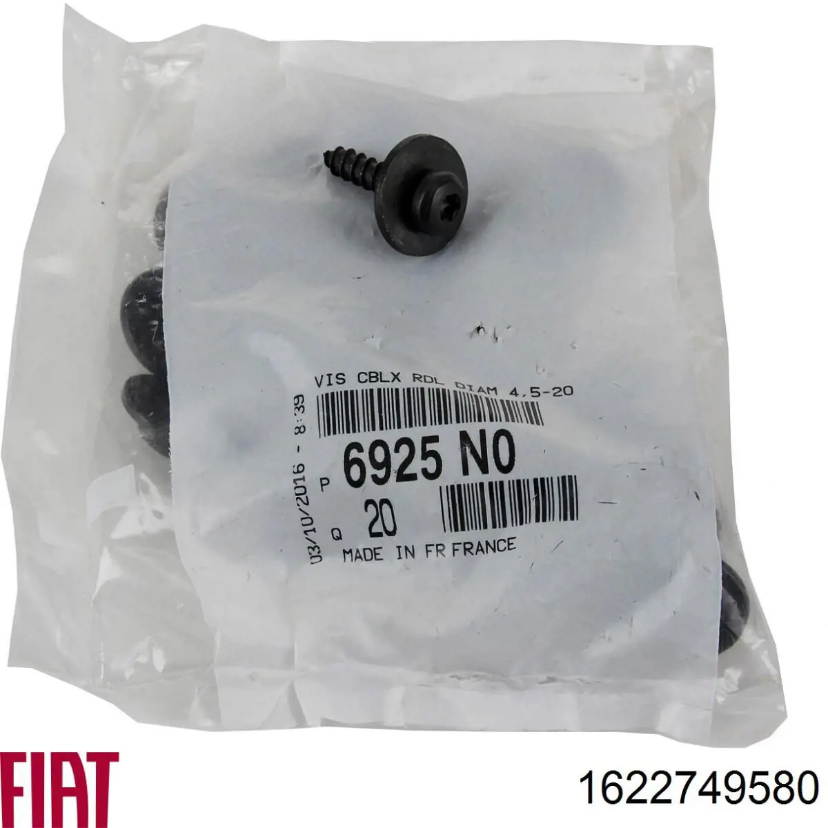 1622749580 Fiat/Alfa/Lancia clips de fijación de pasaruedas de aleta delantera