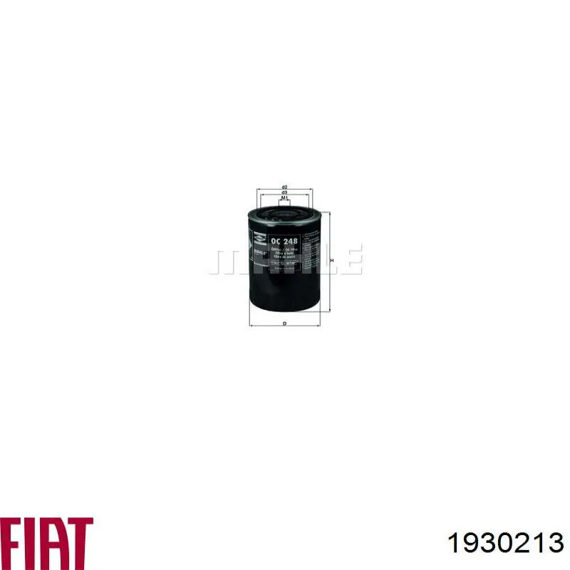 Comprar 1930213 Fiat/Alfa/Lancia Filtros de aceite