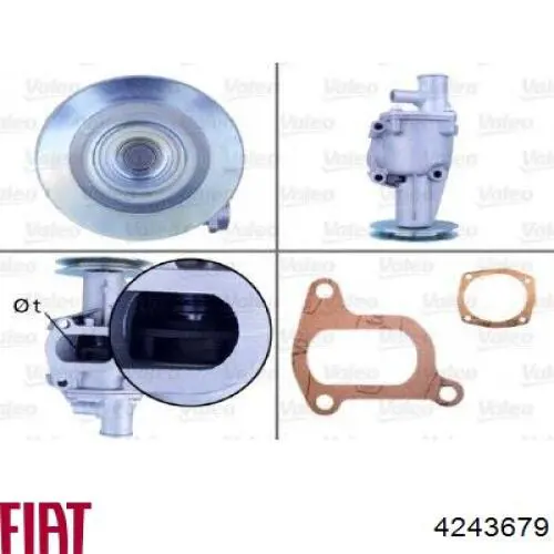 Bombeadora de agua Fiat/Alfa/Lancia 4243679 precio, desde 56,10 EUR