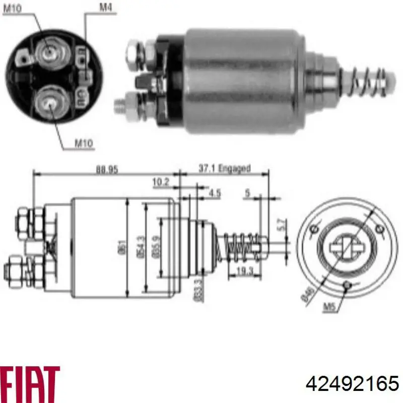 42492165 Fiat/Alfa/Lancia interruptor magnético, estárter