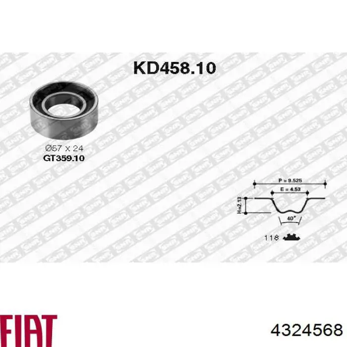 Correa de distribución Fiat/Alfa/Lancia 4324568 precio, desde 8,64 EUR