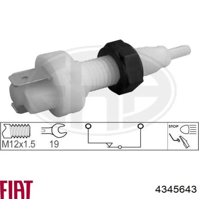 Interruptor de luz de freno Fiat/Alfa/Lancia 4345643 precio, desde 8,12 EUR