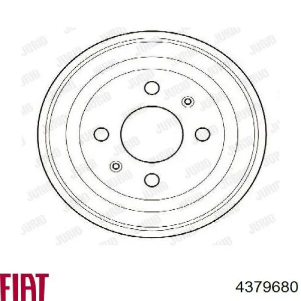 4379680 Fiat/Alfa/Lancia freno de tambor trasero