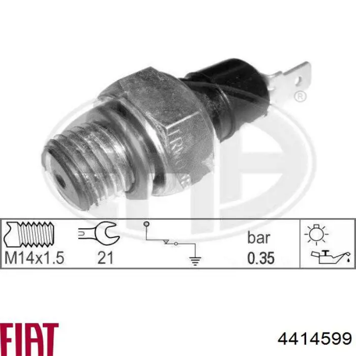 4414599 Fiat/Alfa/Lancia sensor de presión de aceite