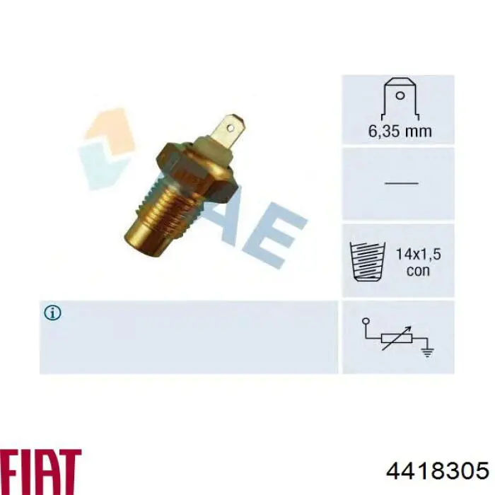 Sensor de temperatura del refrigerante Fiat/Alfa/Lancia 4418305 precio, desde 9,91 EUR
