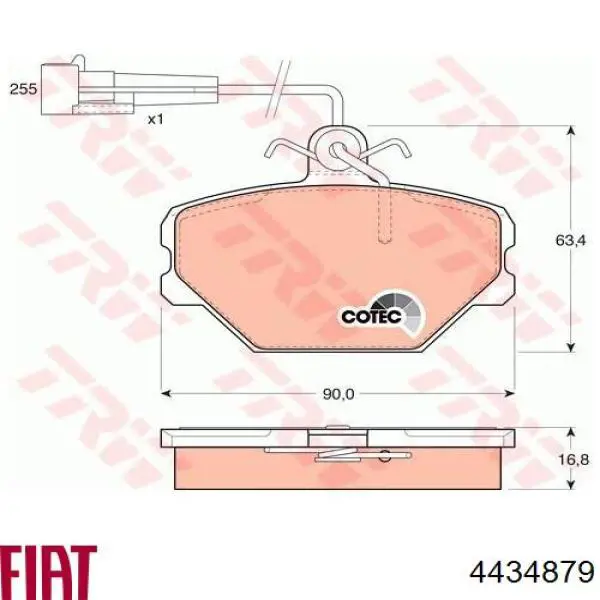 Pastillas de freno delanteras Fiat Tipo 160