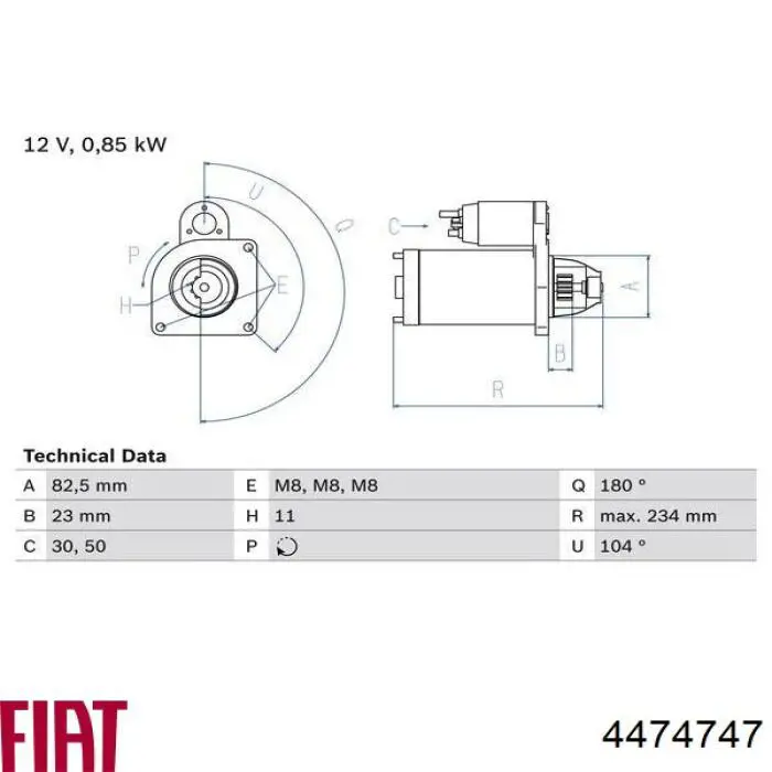 Comprar 4474747 Fiat/Alfa/Lancia Motores de arranque